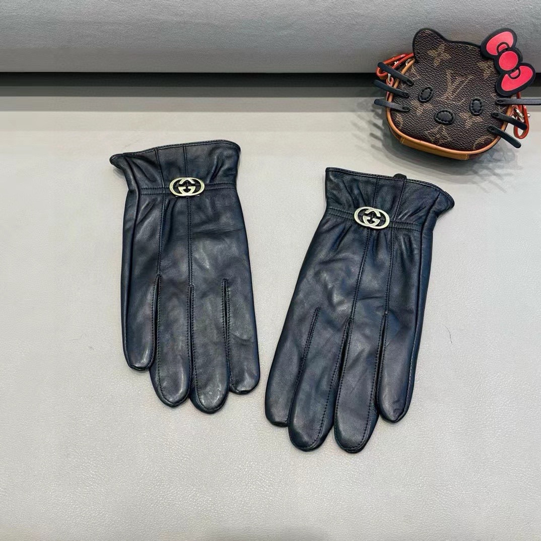 Luxurious Lamb-Skin Gloves by Gucci: Stylish, Warm, and Velvet for Autumn/Winter! Sizes XL/XXL. - 图片 3