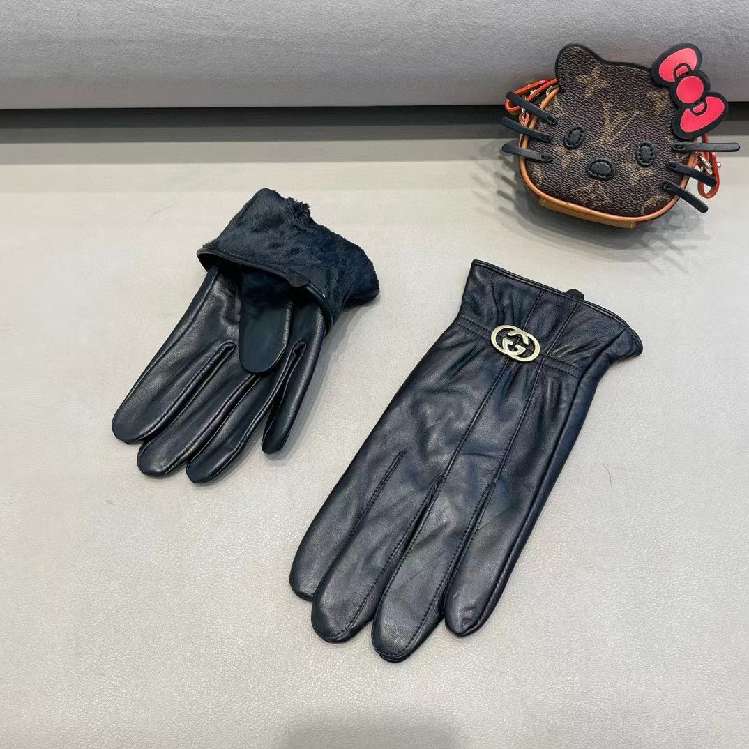 Luxurious Lamb-Skin Gloves by Gucci: Stylish, Warm, and Velvet for Autumn/Winter! Sizes XL/XXL. - 图片 6
