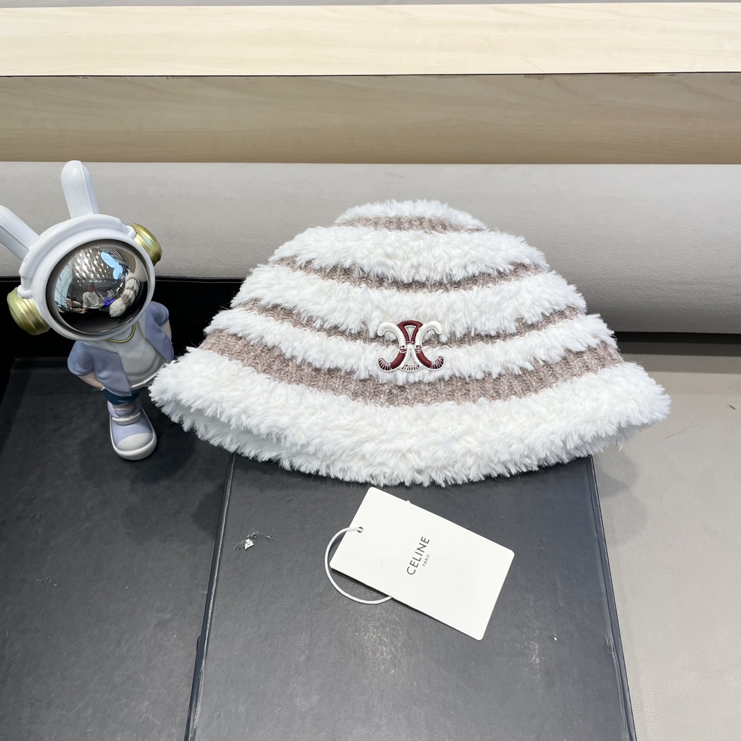 NO:220307,Celine Celine's new plush big head bucket hat for women autumn and winter Korean version cute and versatile face showing small warm striped fisherman hat hat fisherman hat baseball hat knit hat, hat, celine, espadrilles, hats19860909塞琳Celine新款毛绒大头围水桶帽女秋冬韩版可爱百搭显脸小保暖条纹渔夫帽子帽子渔夫帽棒球帽针织帽,帽子,celine,espadrilles,hats,hat
