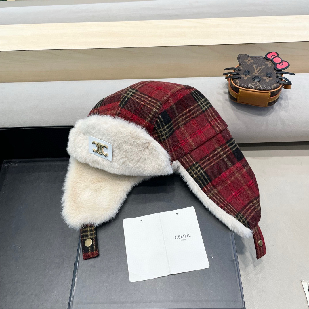 NO:218608,Celine Celine plaid Lei Feng hat autumn and winter hat foreign trade factory direct sales ear protection windproof cold warm northeast hat hat fisherman hat baseball hat knit hat, hat, celine, espadrilles, hats19860909塞琳Celine毛格子雷锋帽秋冬帽子外贸工厂直销护耳防风防寒保暖东北帽子 帽子渔夫帽棒球帽针织帽,帽子,celine,espadrilles,hats,hat