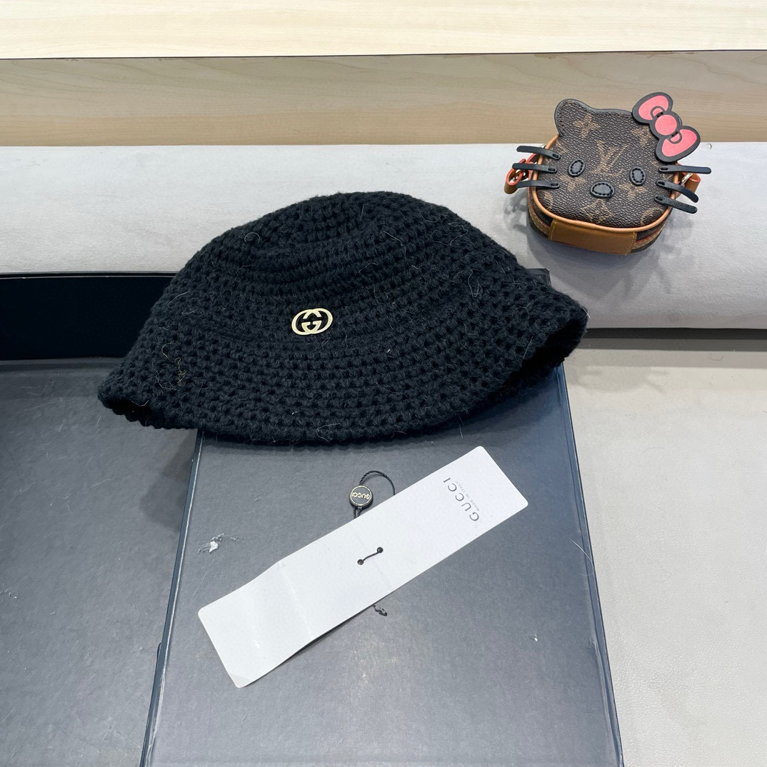 NO:218624,Gucci Japanese knitted hat women autumn and winter wool blended literary fisherman hat face bucket basin hat versatile wool hat hat fisherman hat baseball hat knit hat, hat, gucci, espadrilles, hats19860909Gucci日系针织帽子女秋冬季羊毛混纺文艺渔夫帽遮脸水桶盆帽百搭毛线帽帽子渔夫帽棒球帽针织帽,帽子,gucci,espadrilles,hats,hat