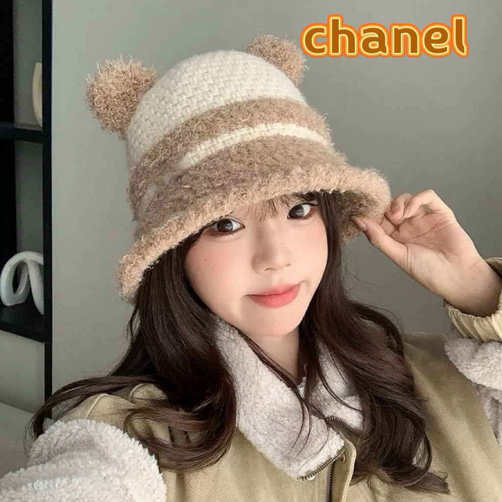 NO:219016,Chanel plush fisherman hat women autumn and winter sweet color blocking double ears warm bucket hat winter leisure shopping knitted pot hat fisherman hat baseball hat knitted hat, hat, chanel, espadrilles, hats19860909Chanel毛绒渔夫帽女秋冬季甜美拼色双耳保暖水桶帽冬天休闲逛街针织盆帽帽子渔夫帽棒球帽针织帽,帽子,chanel,espadrilles,hats,hat