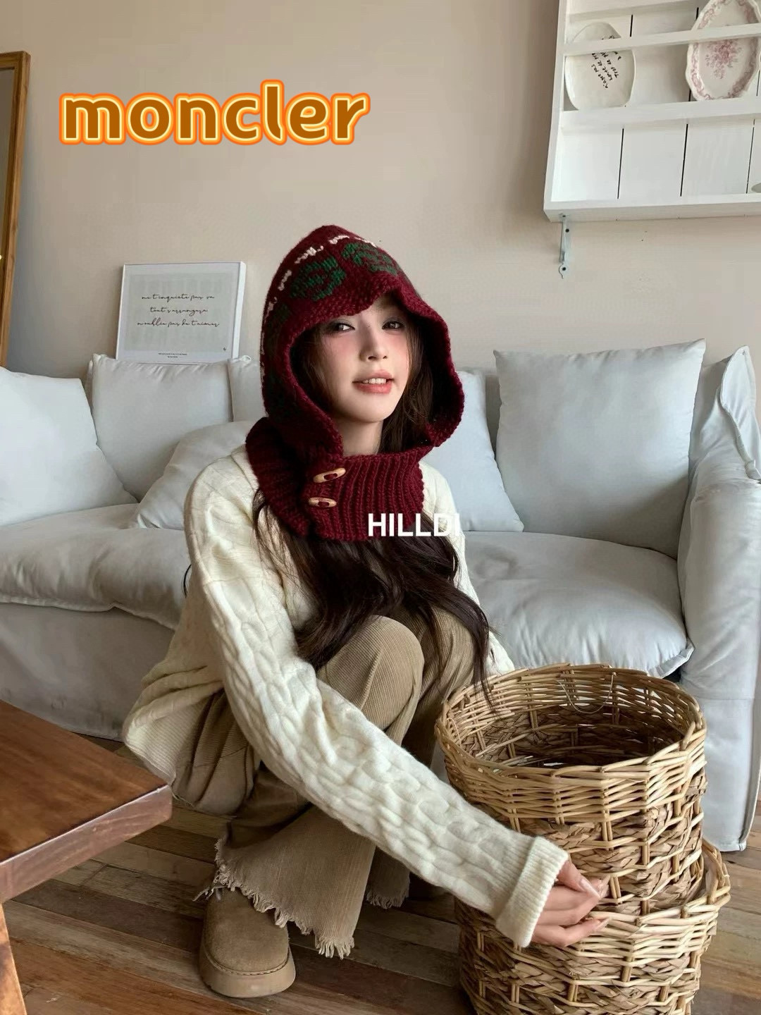 NO:220606,Moncler Korean Ins Retro Balaclava Rose Knitted Wool Hat Women's Winter Warm Pullover Hat Fisherman Hat Baseball Hat Knitted Hats, Hats, christian louboutin, espadrilles, hats19860909moncler韩国ins复古巴拉克拉法帽玫瑰花针织毛线帽女冬保暖套头帽子帽子渔夫帽棒球帽针织帽,帽子,christian louboutin,espadrilles,hats,hat