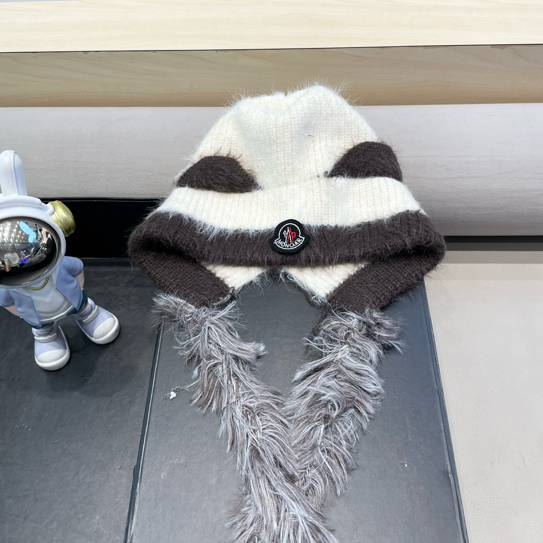 NO:220610,Moncler cute cat ear knitted plush hat for women autumn and winter versatile hat showing face small warm ear protection hat trendy hat fisherman hat baseball hat knit hat, hat, christian louboutin, espadrilles, hats19860909moncler可爱猫耳朵针织毛绒帽女秋冬季百搭帽子显脸小保暖护耳帽潮帽子渔夫帽棒球帽针织帽,帽子,christian louboutin,espadrilles,hats,hat