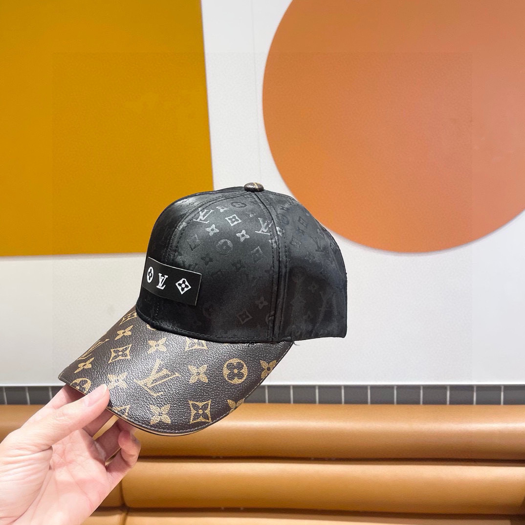  2025春夏新款LV新款鸭舌帽，高品质棒球帽，黑 咖两色，头围57cm左右
