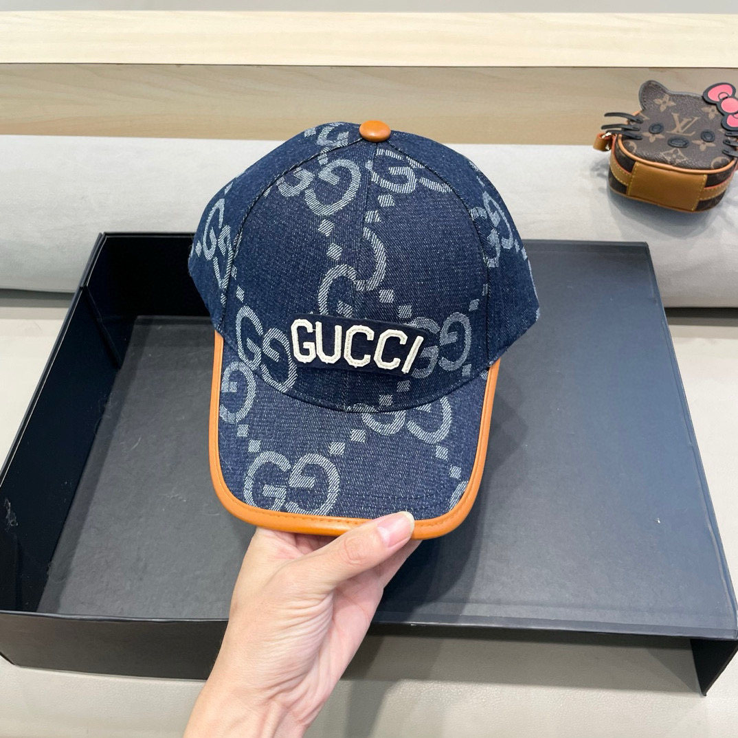  古奇Gucci 新款原单棒球帽🧢， 精致純也格调很有感觉，很酷很时尚，专柜断货热门，质量超赞