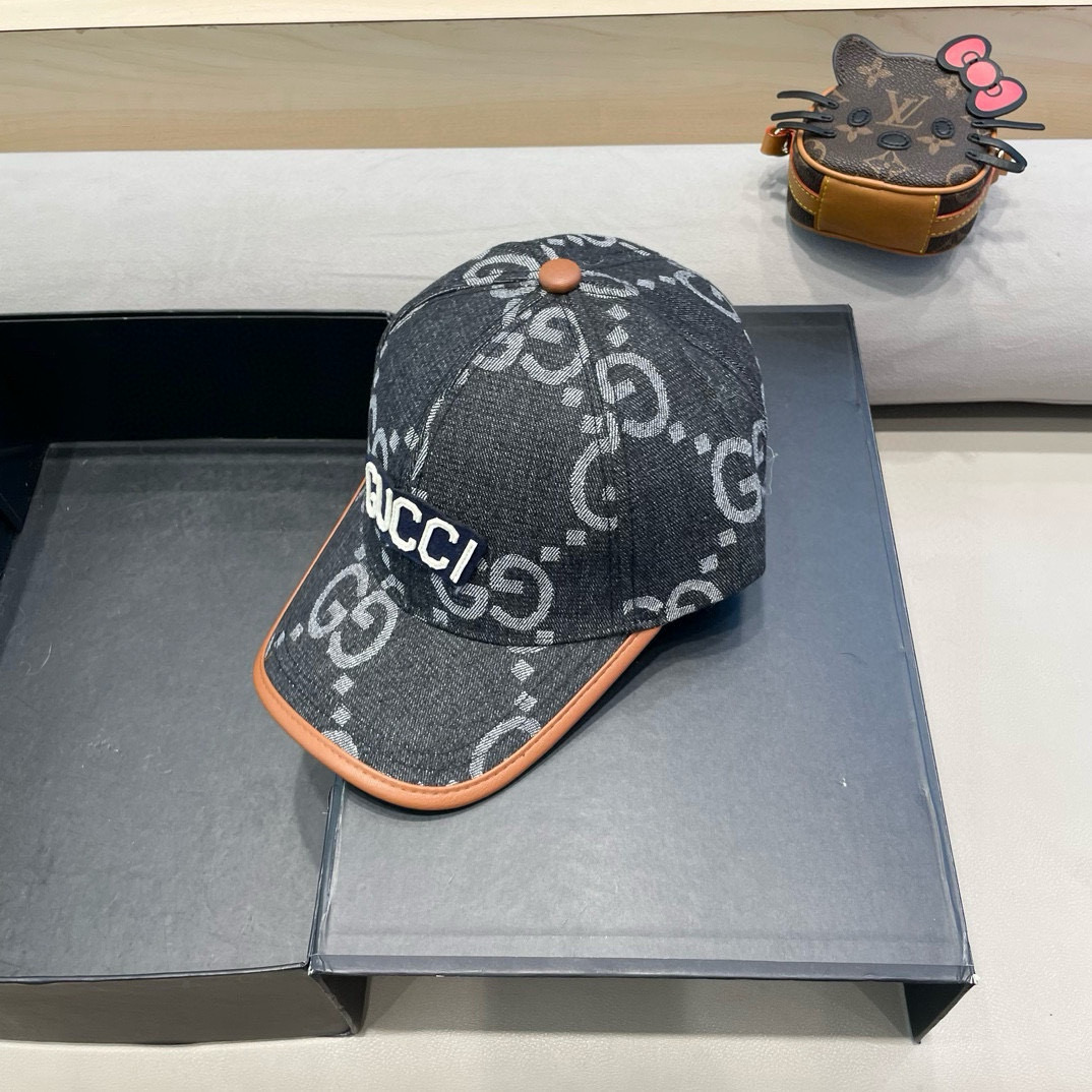  古奇Gucci 新款原单棒球帽🧢， 精致純也格调很有感觉，很酷很时尚，专柜断货热门，质量超赞
