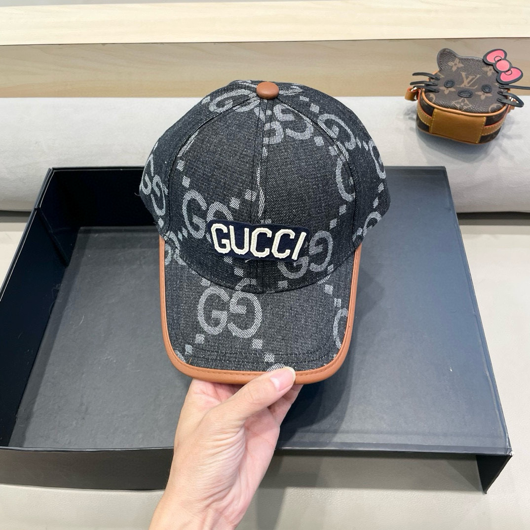  古奇Gucci 新款原单棒球帽🧢， 精致純也格调很有感觉，很酷很时尚，专柜断货热门，质量超赞