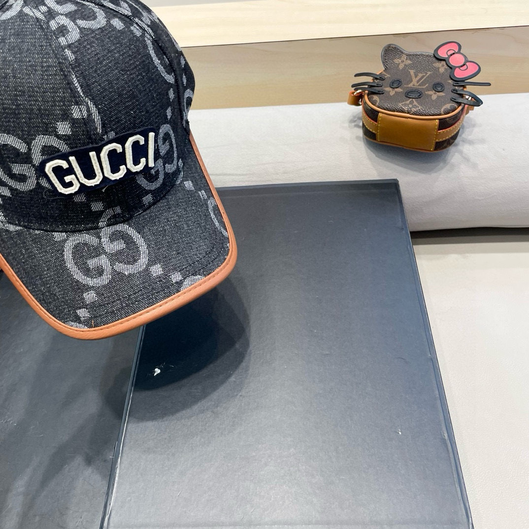  古奇Gucci 新款原单棒球帽🧢， 精致純也格调很有感觉，很酷很时尚，专柜断货热门，质量超赞