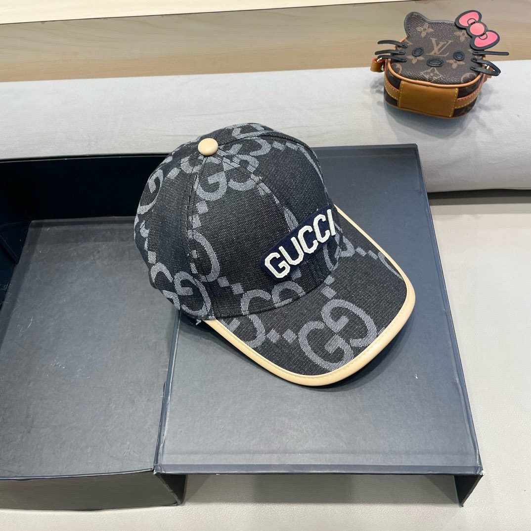  古奇Gucci 新款原单棒球帽🧢， 精致純也格调很有感觉，很酷很时尚，专柜断货热门，质量超赞