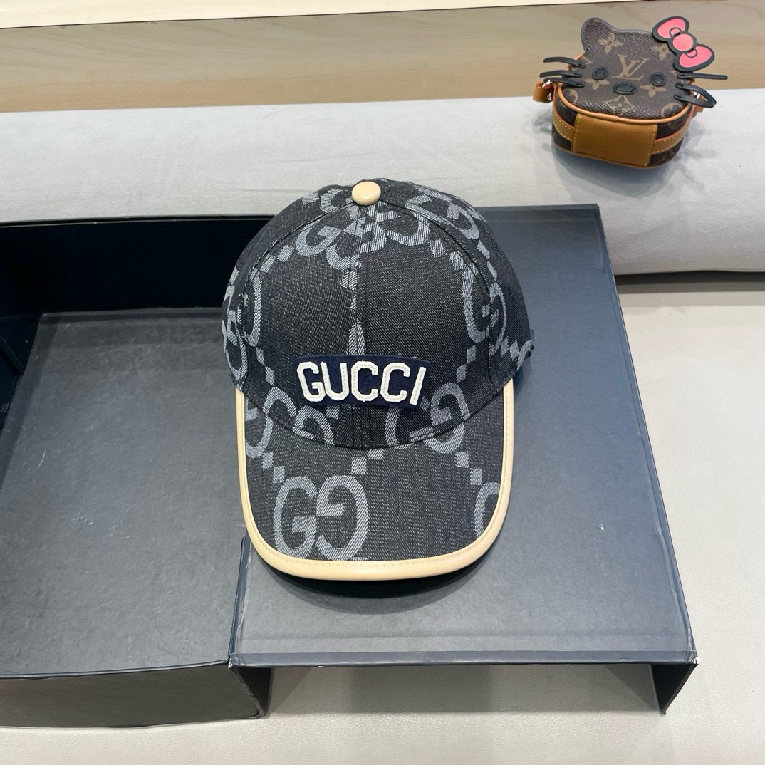  古奇Gucci 新款原单棒球帽🧢， 精致純也格调很有感觉，很酷很时尚，专柜断货热门，质量超赞