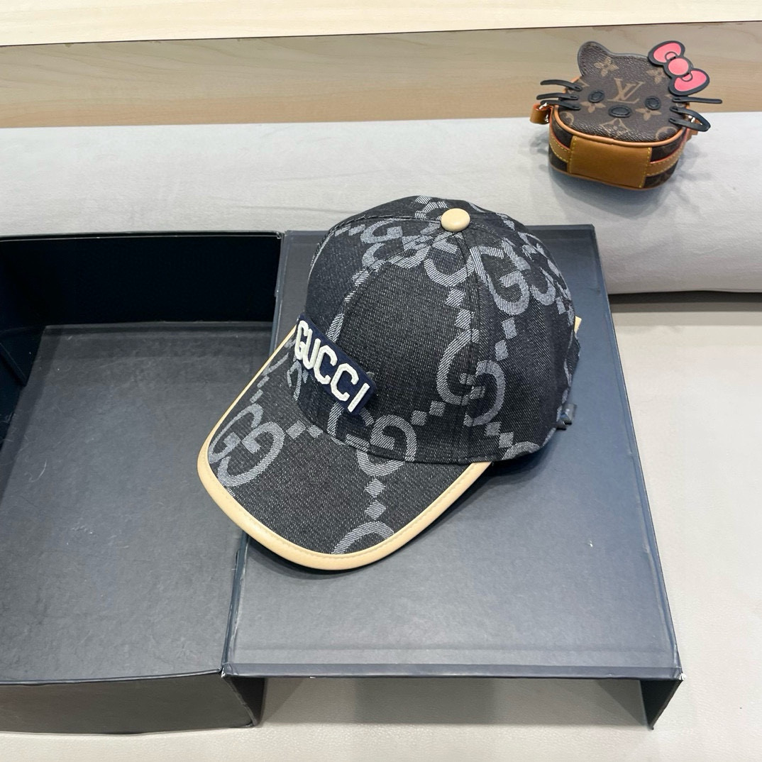  古奇Gucci 新款原单棒球帽🧢， 精致純也格调很有感觉，很酷很时尚，专柜断货热门，质量超赞