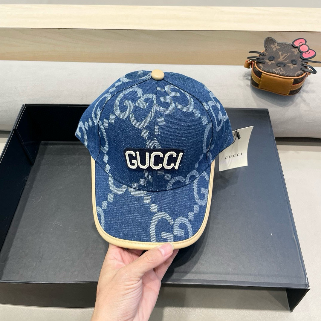  古奇Gucci 新款原单棒球帽🧢， 精致純也格调很有感觉，很酷很时尚，专柜断货热门，质量超赞