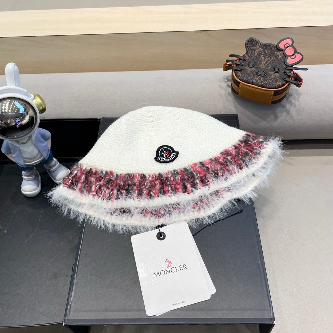 NO:221209,MONCLER cloaked retro knitted breasted fisherman hat women autumn and winter warm color block wool knitted pot hat trendy hat fisherman hat baseball hat knitted hat, hat, christian louboutin, Moncler, espadrilles, hats19860909MONCLER蒙口复古针织毛边渔夫帽子女秋冬保暖拼色毛线针织盆帽潮帽子渔夫帽棒球帽针织帽,帽子,christian louboutin,Moncler,espadrilles,hats,hat