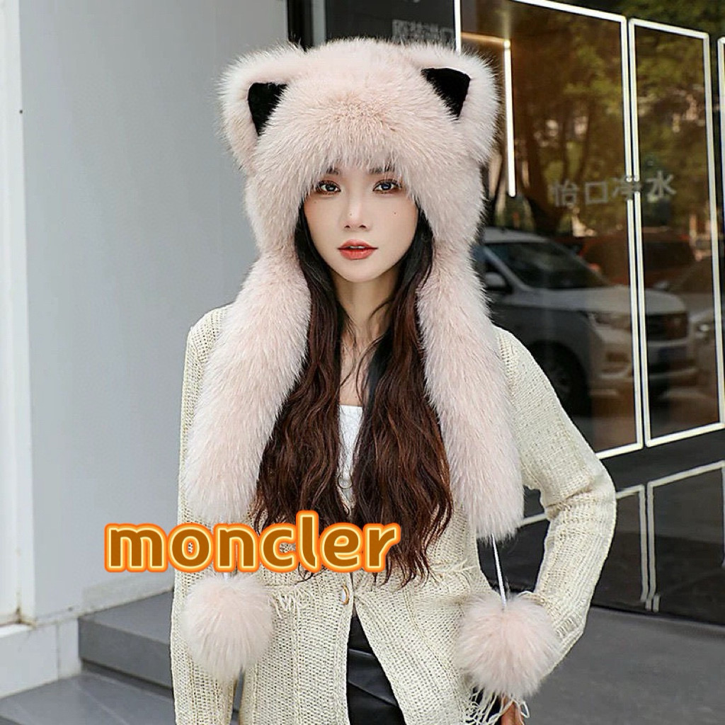 NO:580604,moncler cute cat ear hat fox fur scarf hat one-piece wind and snow hat autumn and winter thickened warm imitation fur ear protection hat hat fisherman hat baseball cap knitted hat, hat, espadrilles, hats19860909moncler可爱猫耳朵帽狐狸毛围巾帽一体风雪帽秋冬加厚保暖仿皮草护耳帽子帽子渔夫帽棒球帽针织帽,帽子,espadrilles,hats,hat