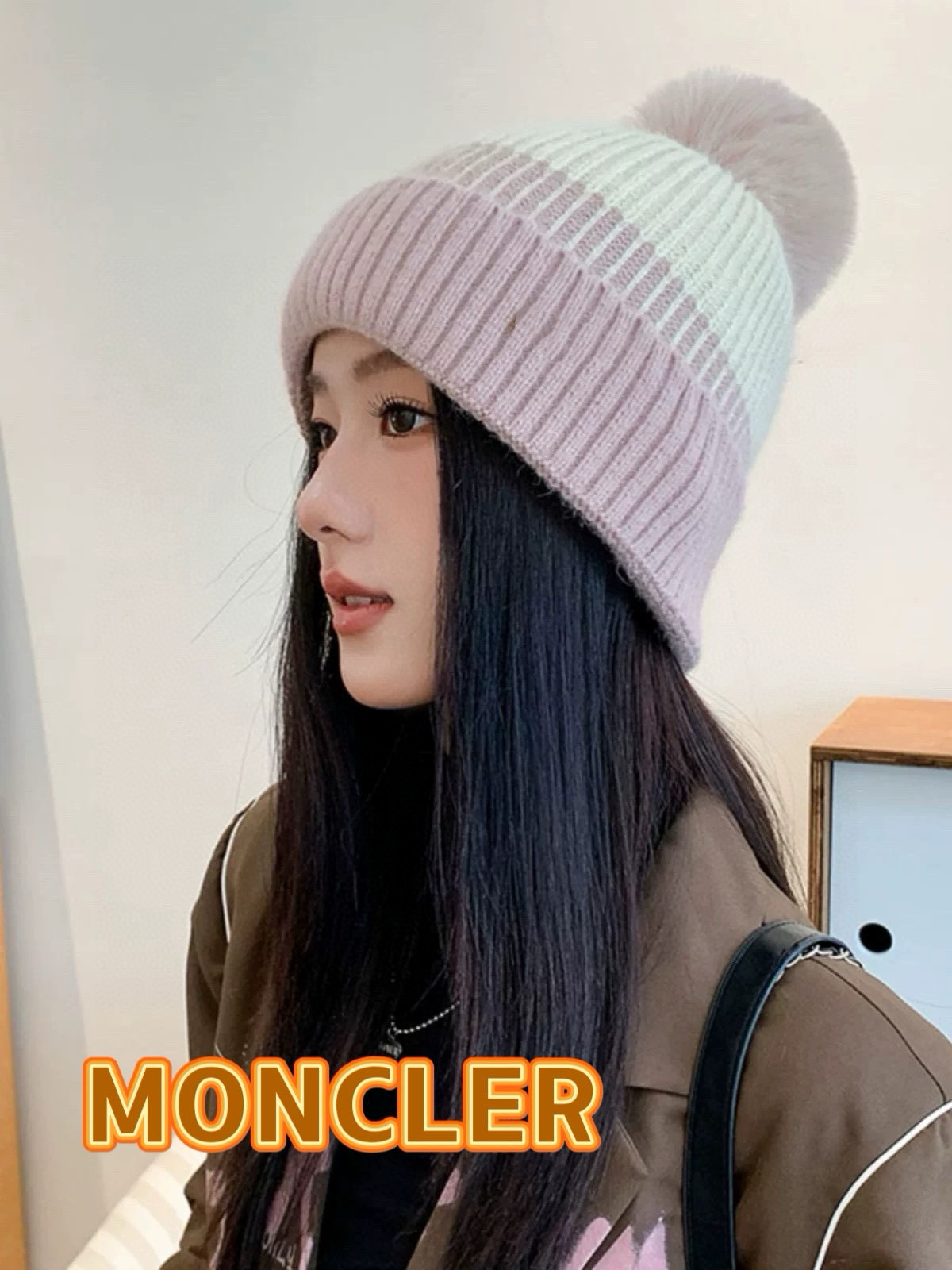 NO:219736,The mouth cover MONCLER sweet wool ball wool hat women autumn and winter color block striped knit hat student pullover hat big head ear protection cold hat fisherman hat baseball hat knit hat, hat, christian louboutin, Moncler, espadrilles, hats19860909蒙口MONCLER甜美毛球毛线帽子女秋冬季拼色条纹针织帽学生套头帽大头护耳冷帽帽子渔夫帽棒球帽针织帽,帽子,christian louboutin,Moncler,espadrilles,hats,hat