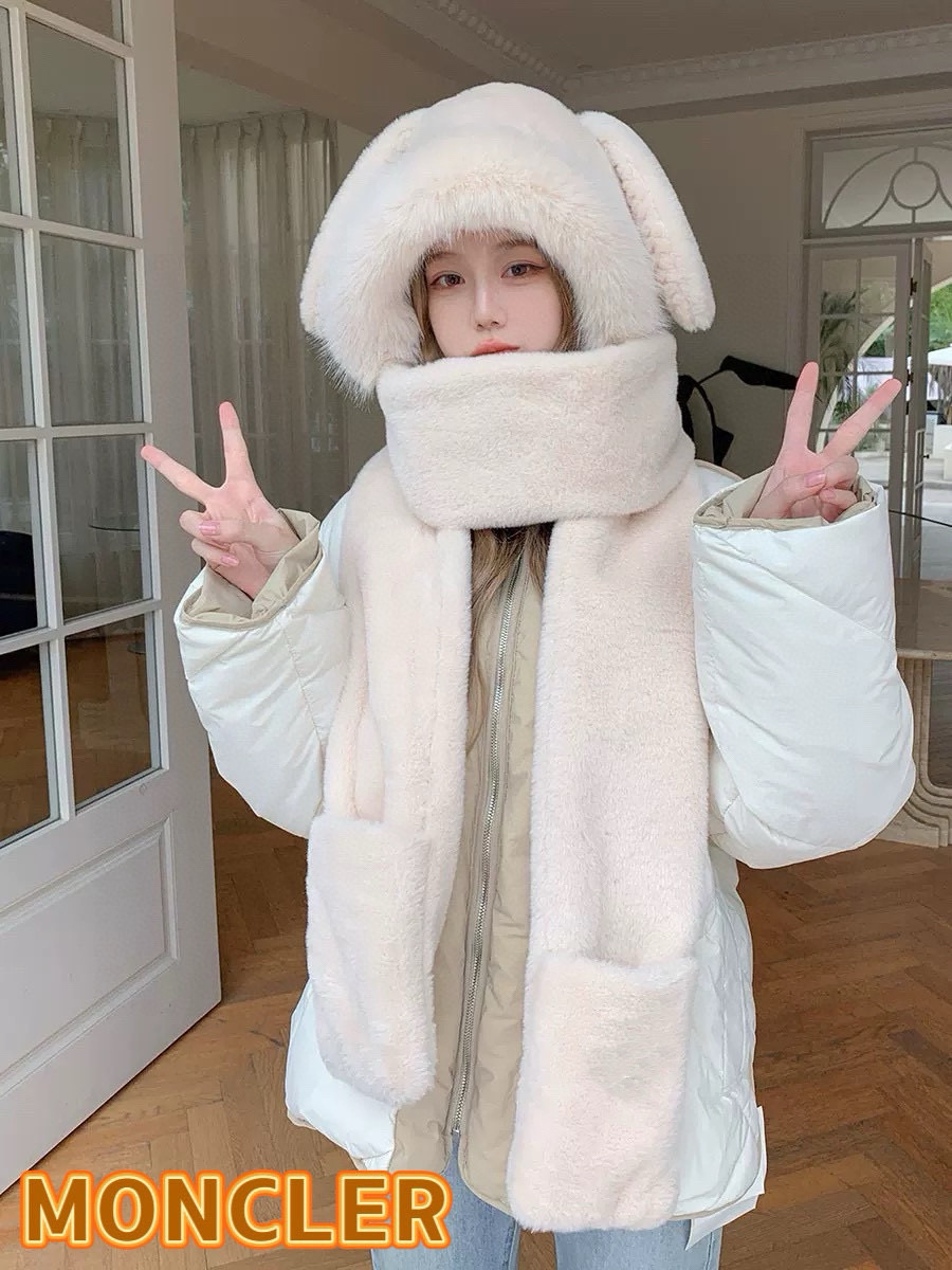 NO:219823,Moncler rabbit ear hat autumn and winter women's new scarf gloves integrated cold protection cute plush warm cold hat fisherman hat baseball hat knit hat, hat, christian louboutin, espadrilles, gloves, hats19860909moncler兔子耳朵帽子秋冬季女新款围巾手套一体防寒可爱毛绒保暖冷帽帽子渔夫帽棒球帽针织帽,帽子,christian louboutin,espadrilles,gloves,hats,hat