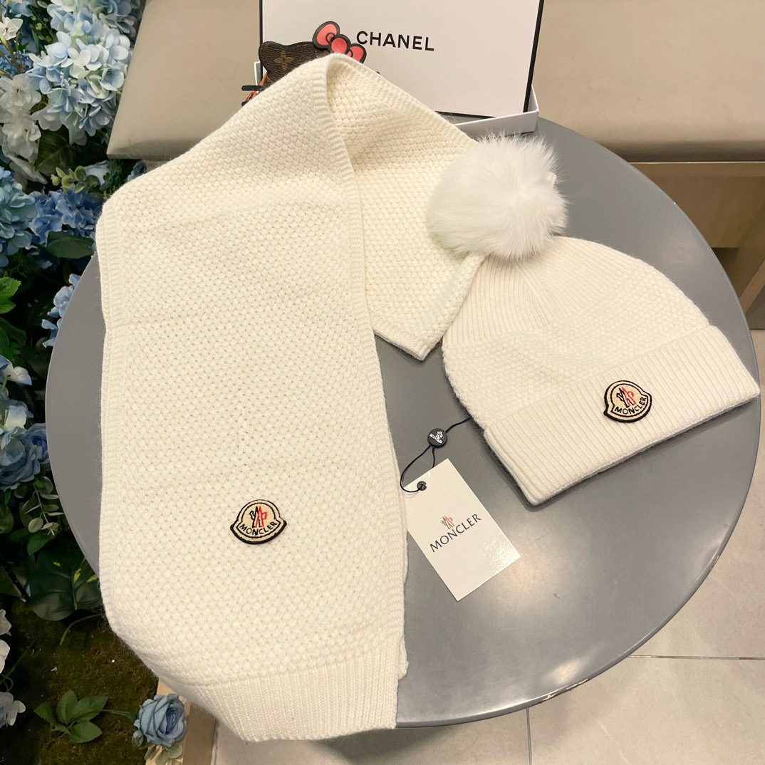 “Classic Wool Rabbit Hat and Scarf Set for Warmth and Style” - 图片 3