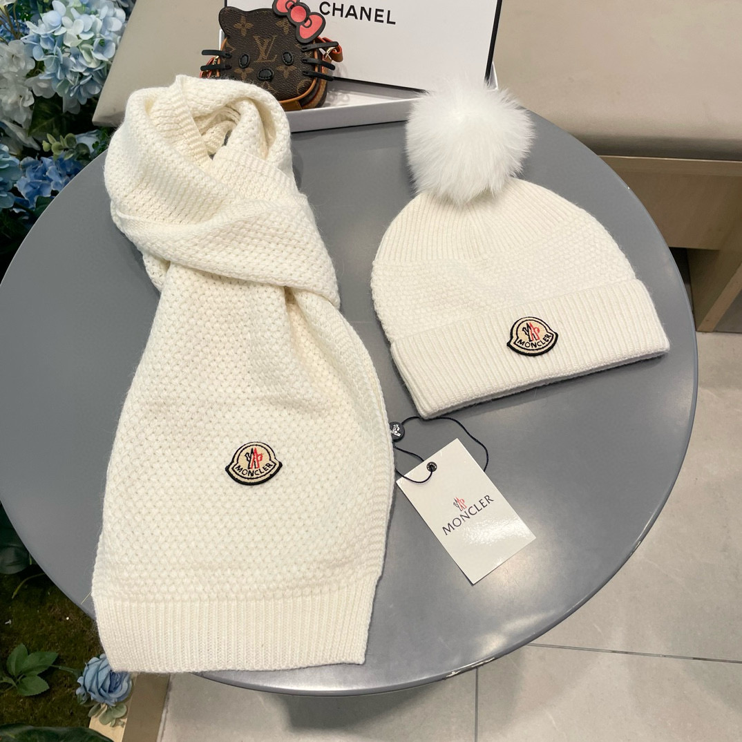 “Classic Wool Rabbit Hat and Scarf Set for Warmth and Style” - 图片 6