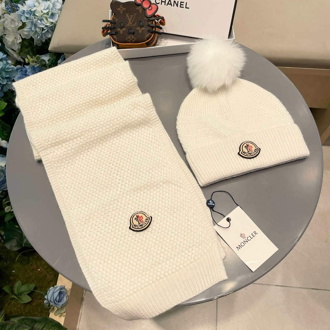 “Classic Wool Rabbit Hat and Scarf Set for Warmth and Style” - 图片 4