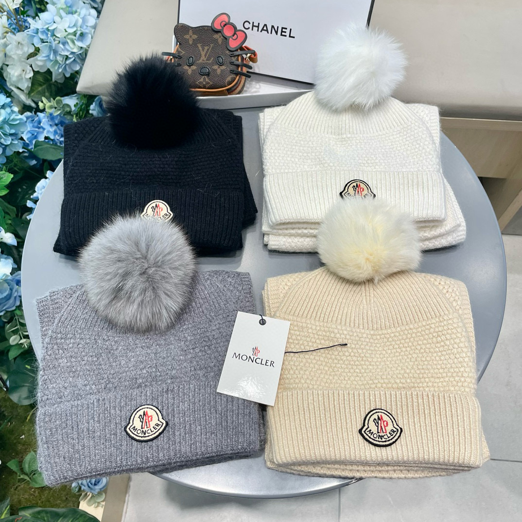 “Classic Wool Rabbit Hat and Scarf Set for Warmth and Style”