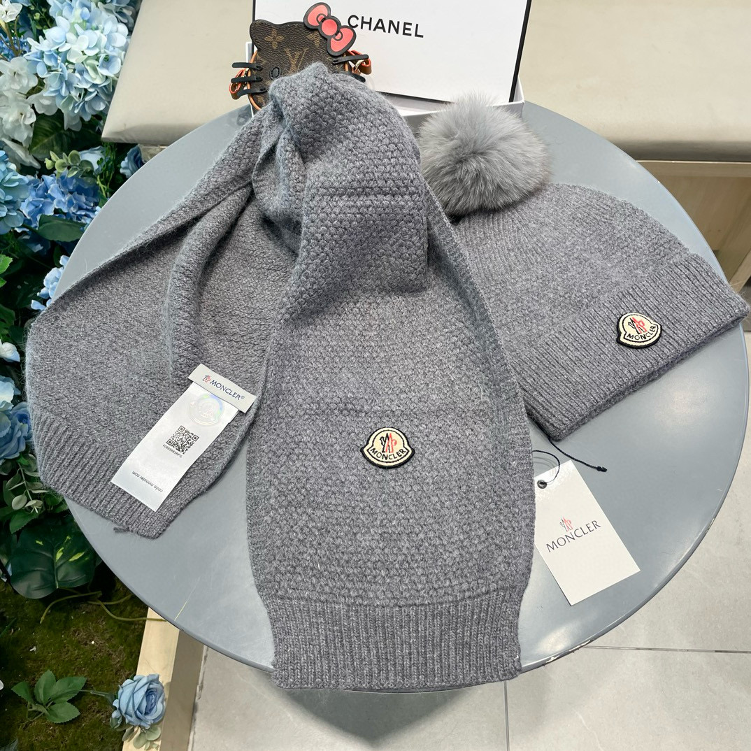 “Classic Wool Rabbit Hat and Scarf Set for Warmth and Style” - 图片 7