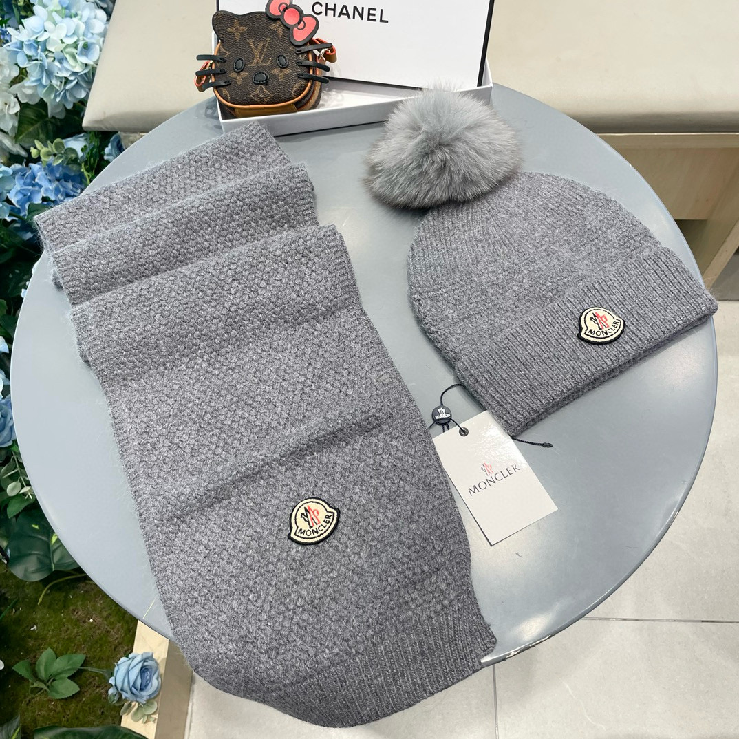 “Classic Wool Rabbit Hat and Scarf Set for Warmth and Style” - 图片 5