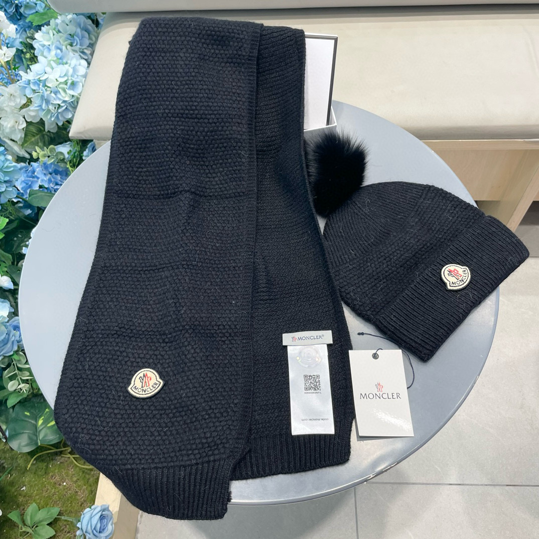 “Classic Wool Rabbit Hat and Scarf Set for Warmth and Style” - 图片 8