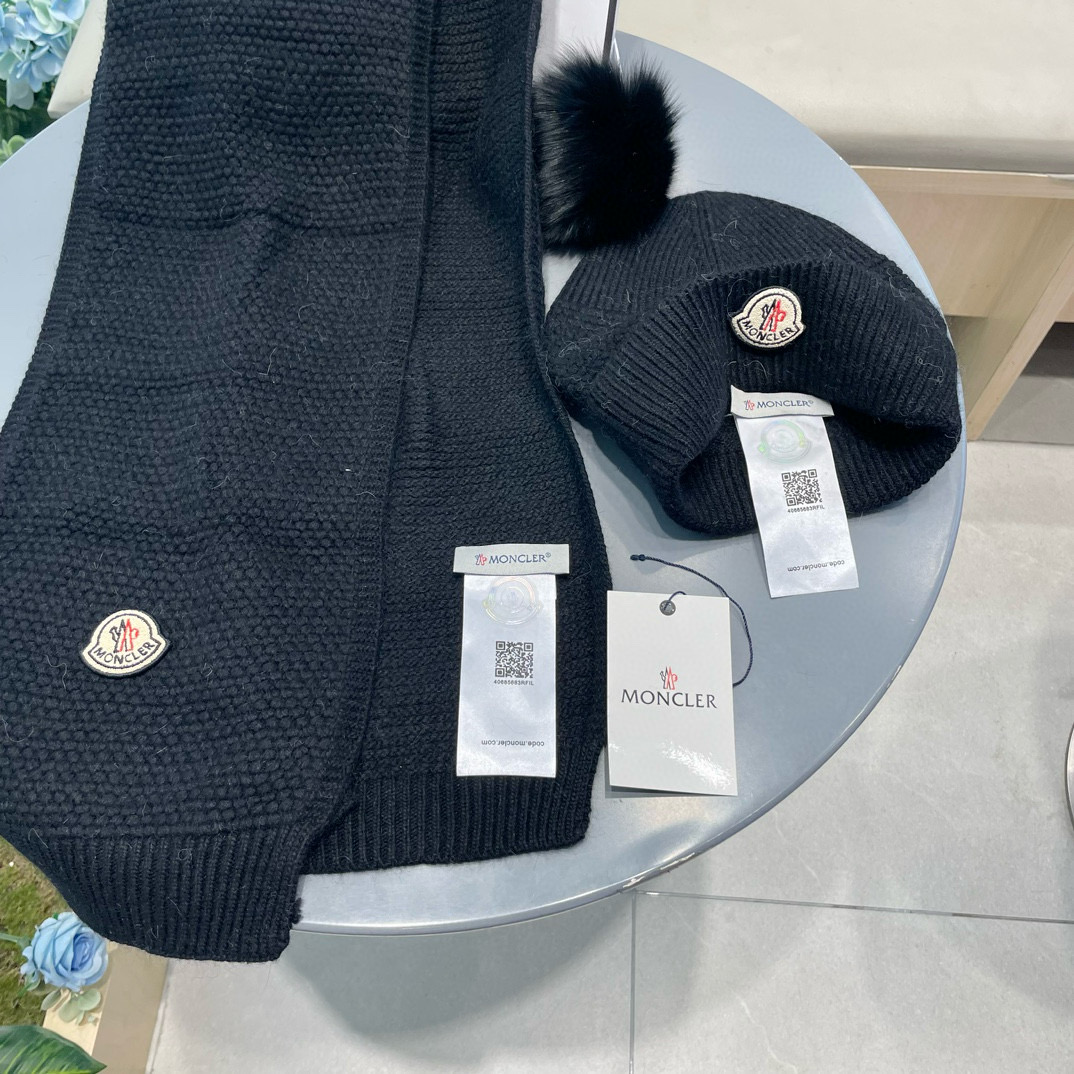 “Classic Wool Rabbit Hat and Scarf Set for Warmth and Style” - 图片 9