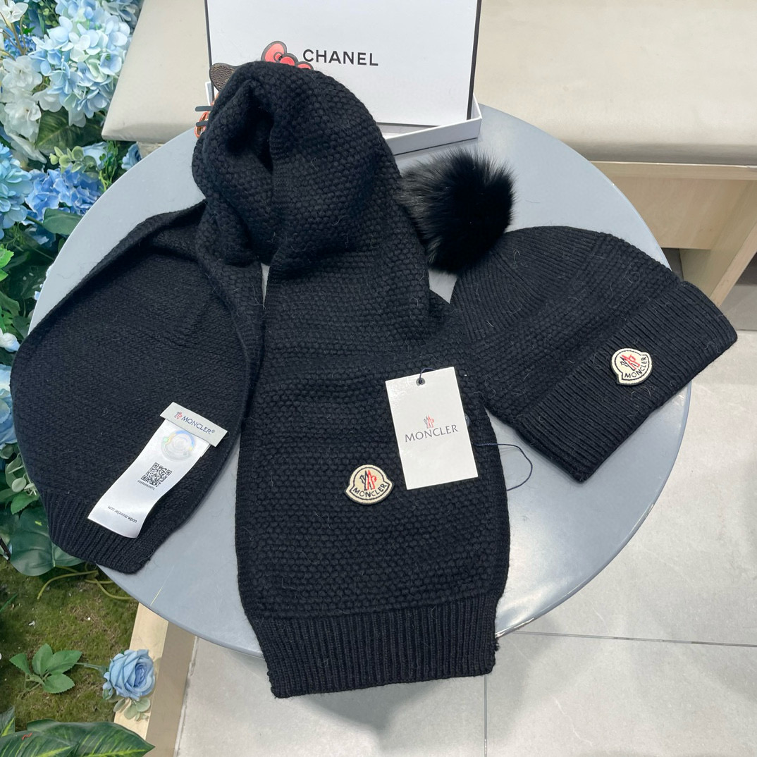 “Classic Wool Rabbit Hat and Scarf Set for Warmth and Style” - 图片 7