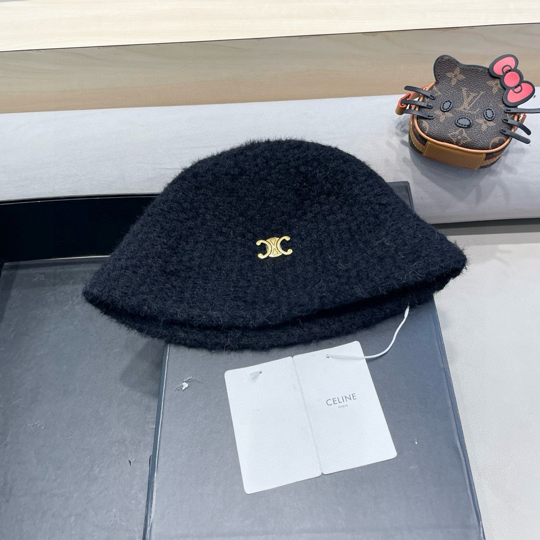 NO:220317,Celine Celine Fisherman Hat Women's Fall and Winter New Thickened Plush Knitted Big Head Basin Hat Showing Face Small Warm Cold Hat Hat Fisherman Hat Baseball Hat Knitted Hats, Hats19860909celine塞琳渔夫帽女秋冬季新款加厚毛绒针织大头围盆帽显脸小保暖冷帽子帽子渔夫帽棒球帽针织帽,帽子,celine,espadrilles,hats,hat