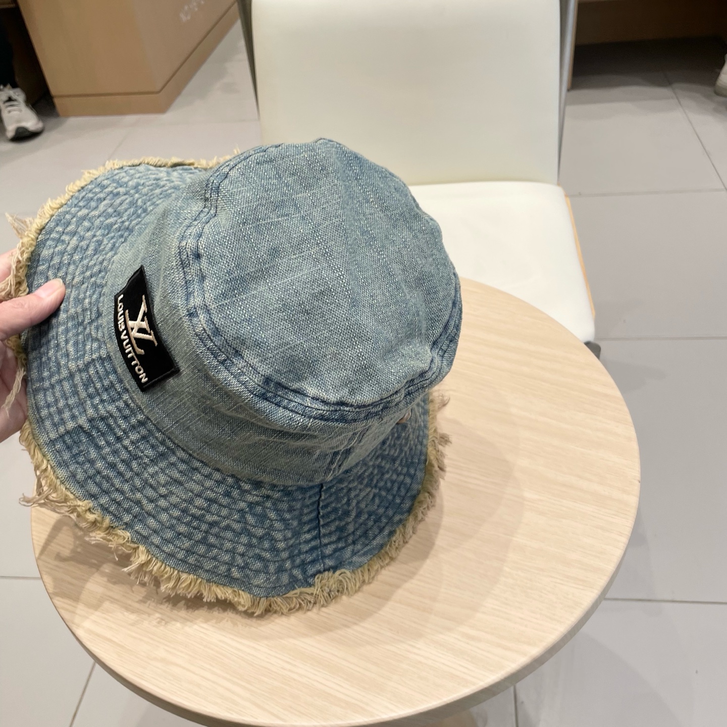  2025复古做旧毛边牛仔渔夫帽女夏季百搭大帽檐显脸小防晒遮阳帽子