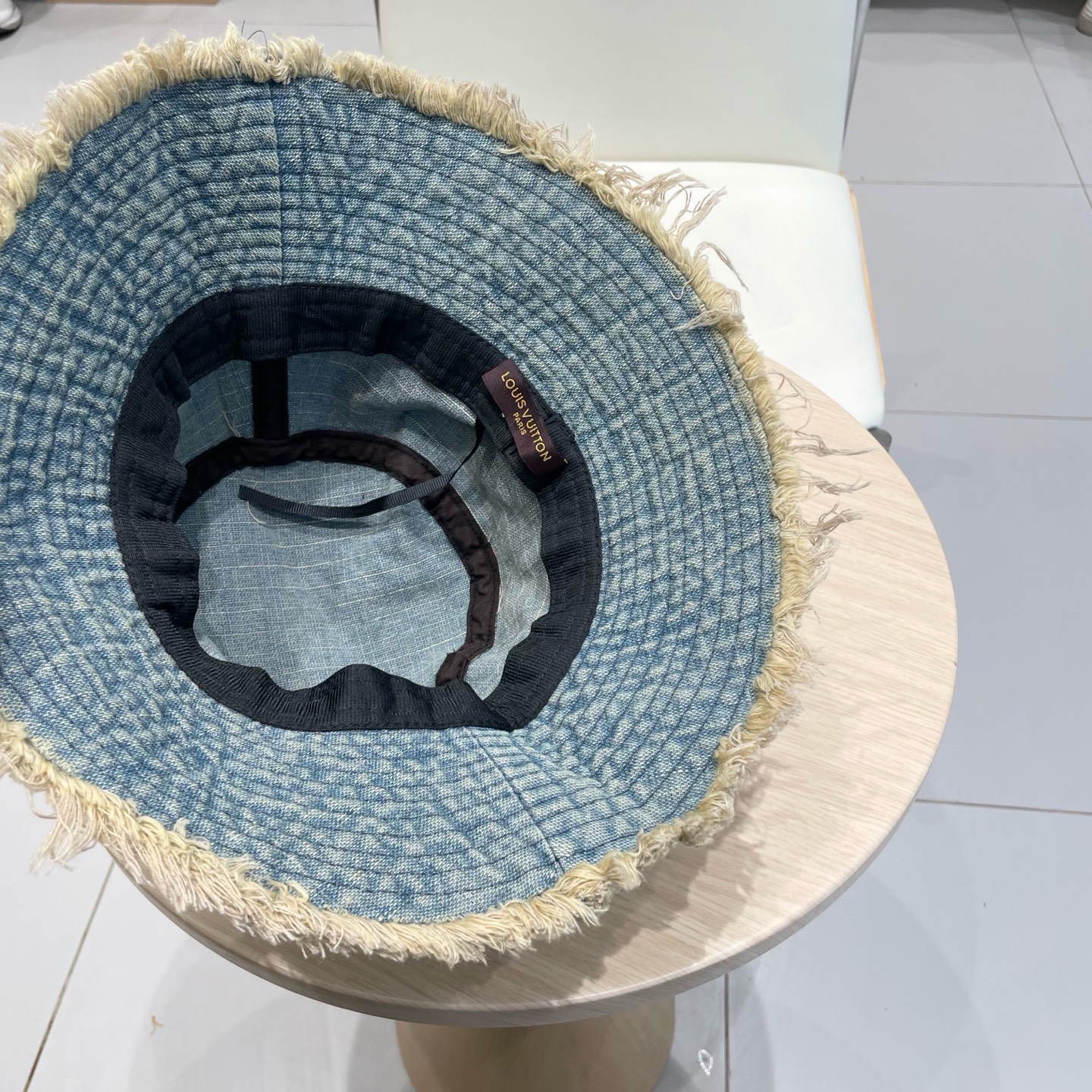  2025复古做旧毛边牛仔渔夫帽女夏季百搭大帽檐显脸小防晒遮阳帽子