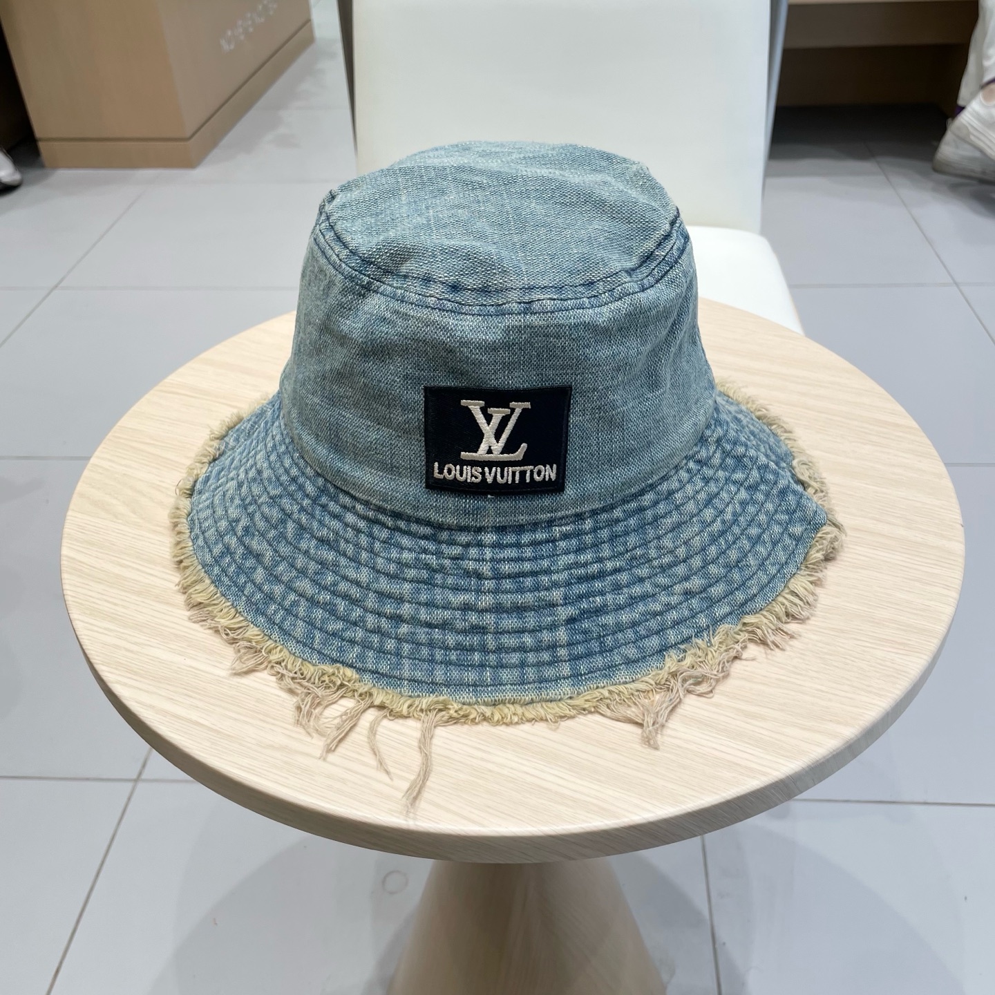  2025复古做旧毛边牛仔渔夫帽女夏季百搭大帽檐显脸小防晒遮阳帽子