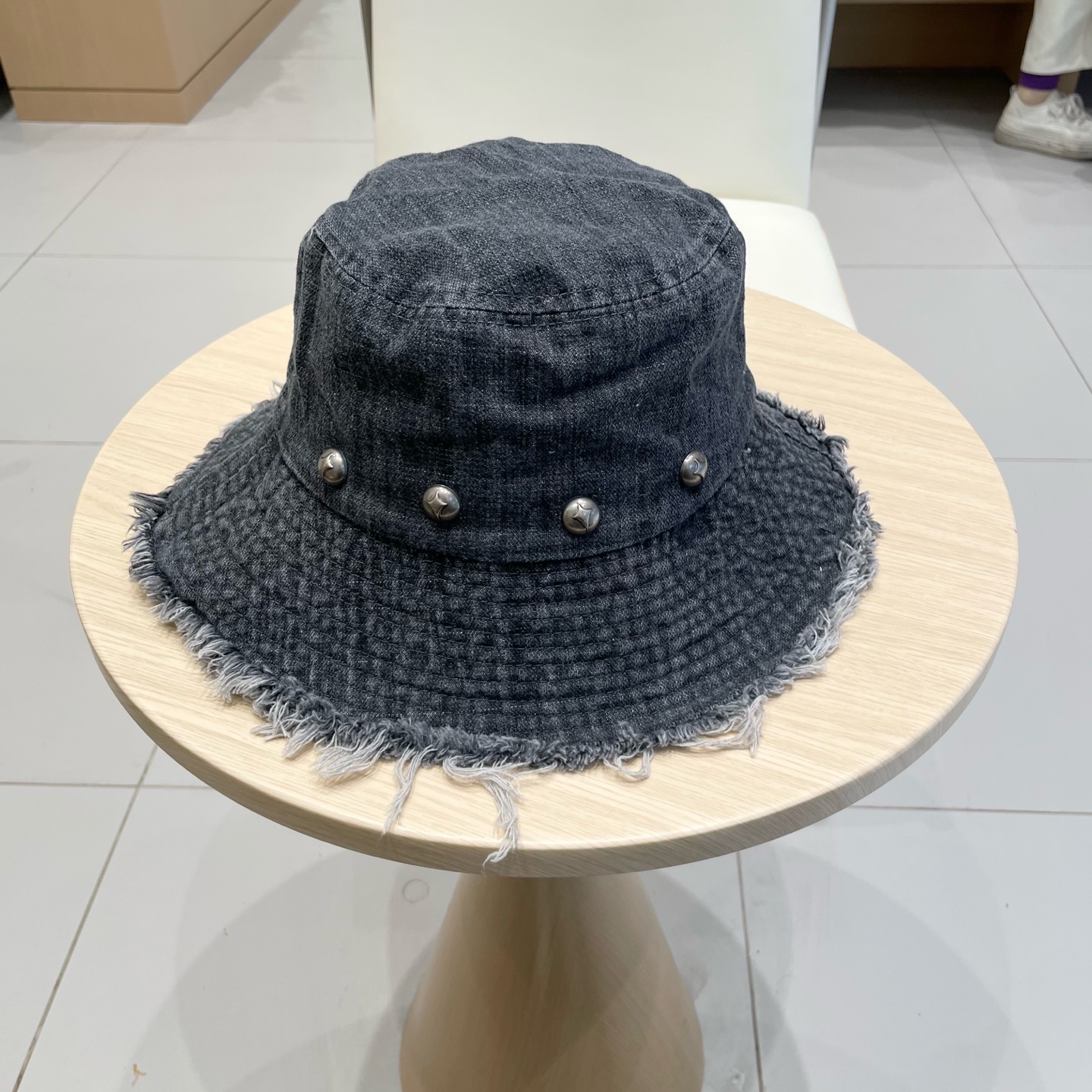  2025复古做旧毛边牛仔渔夫帽女夏季百搭大帽檐显脸小防晒遮阳帽子