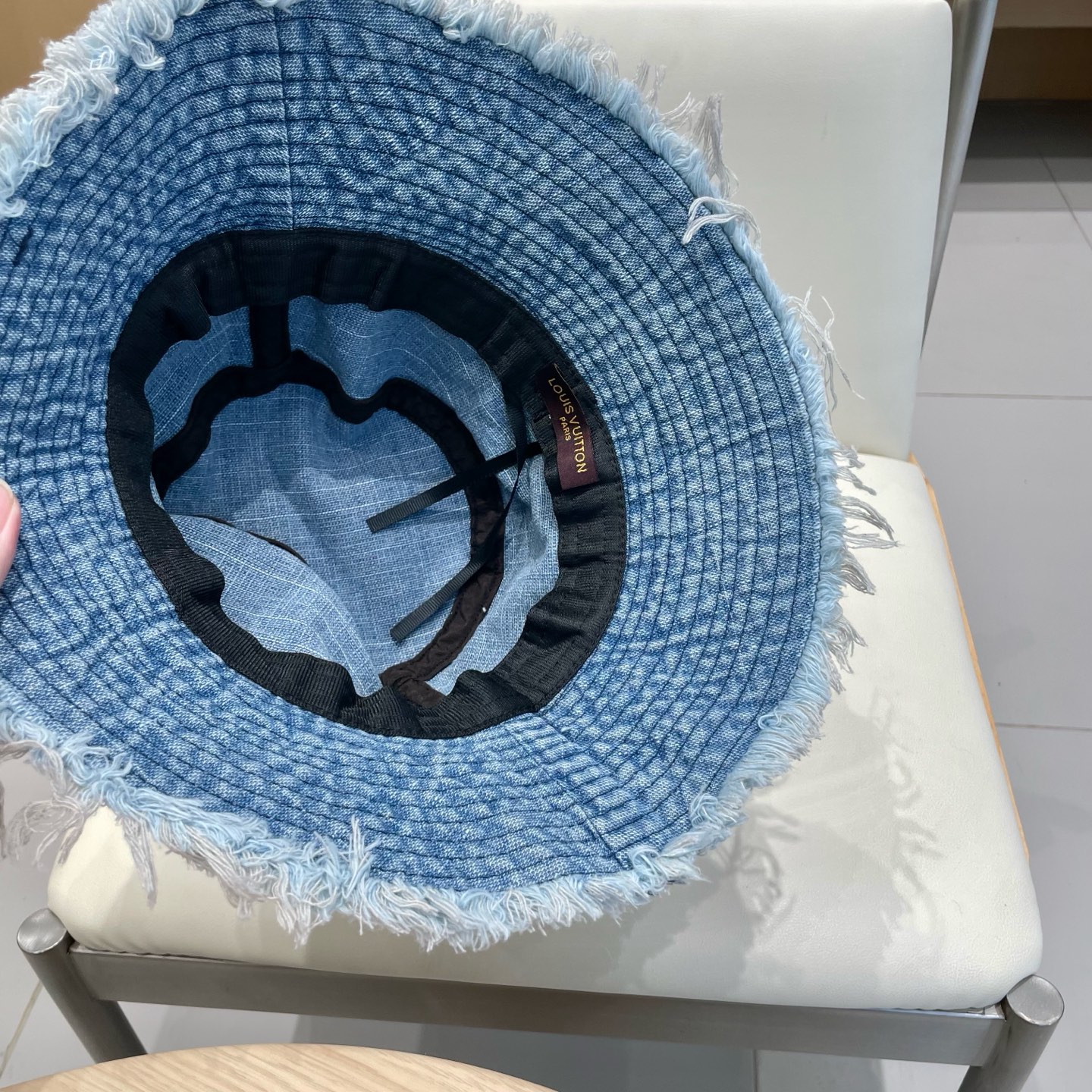  2025复古做旧毛边牛仔渔夫帽女夏季百搭大帽檐显脸小防晒遮阳帽子