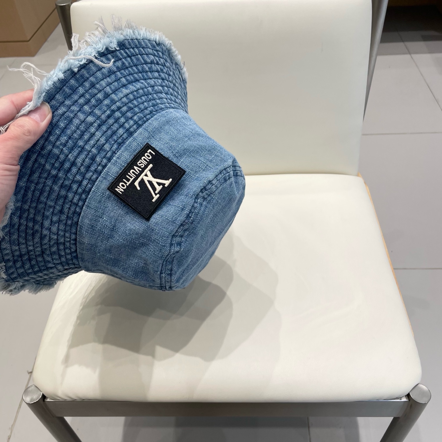  2025复古做旧毛边牛仔渔夫帽女夏季百搭大帽檐显脸小防晒遮阳帽子