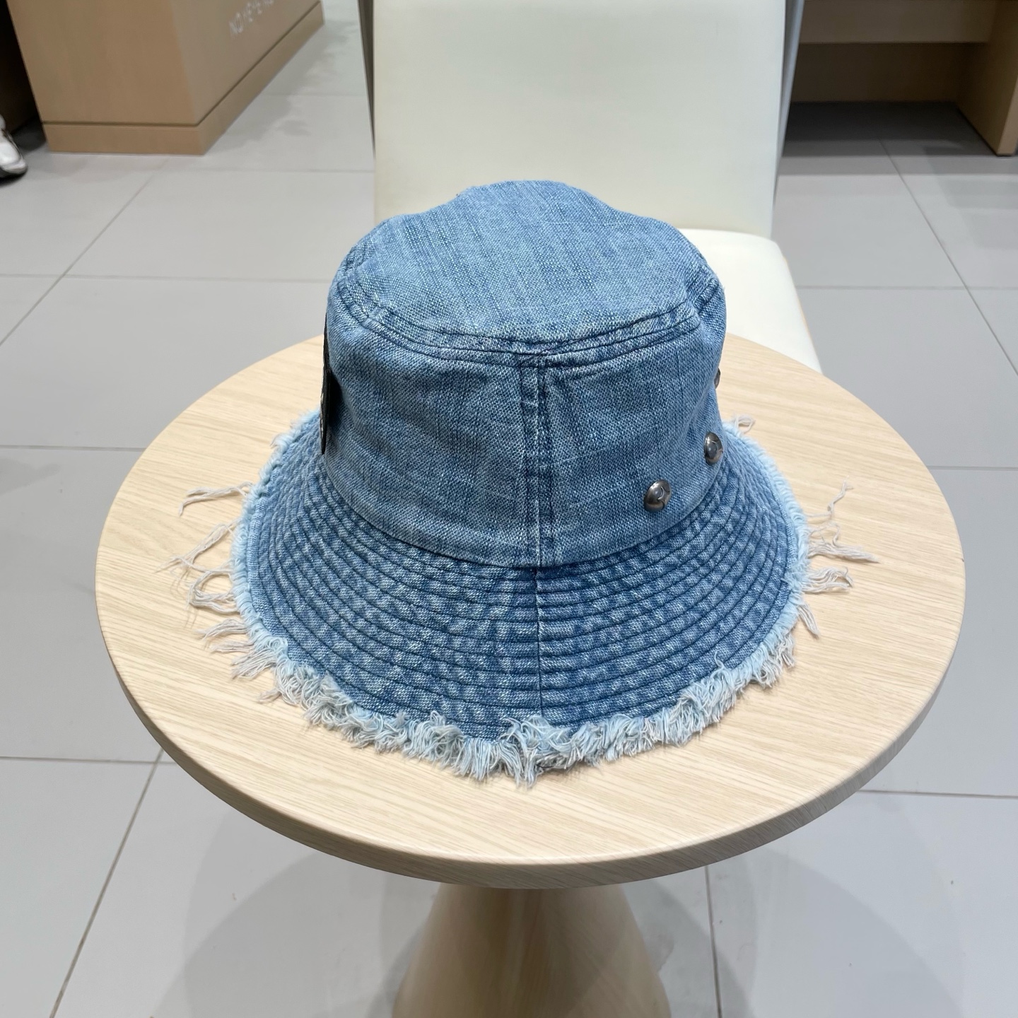  2025复古做旧毛边牛仔渔夫帽女夏季百搭大帽檐显脸小防晒遮阳帽子