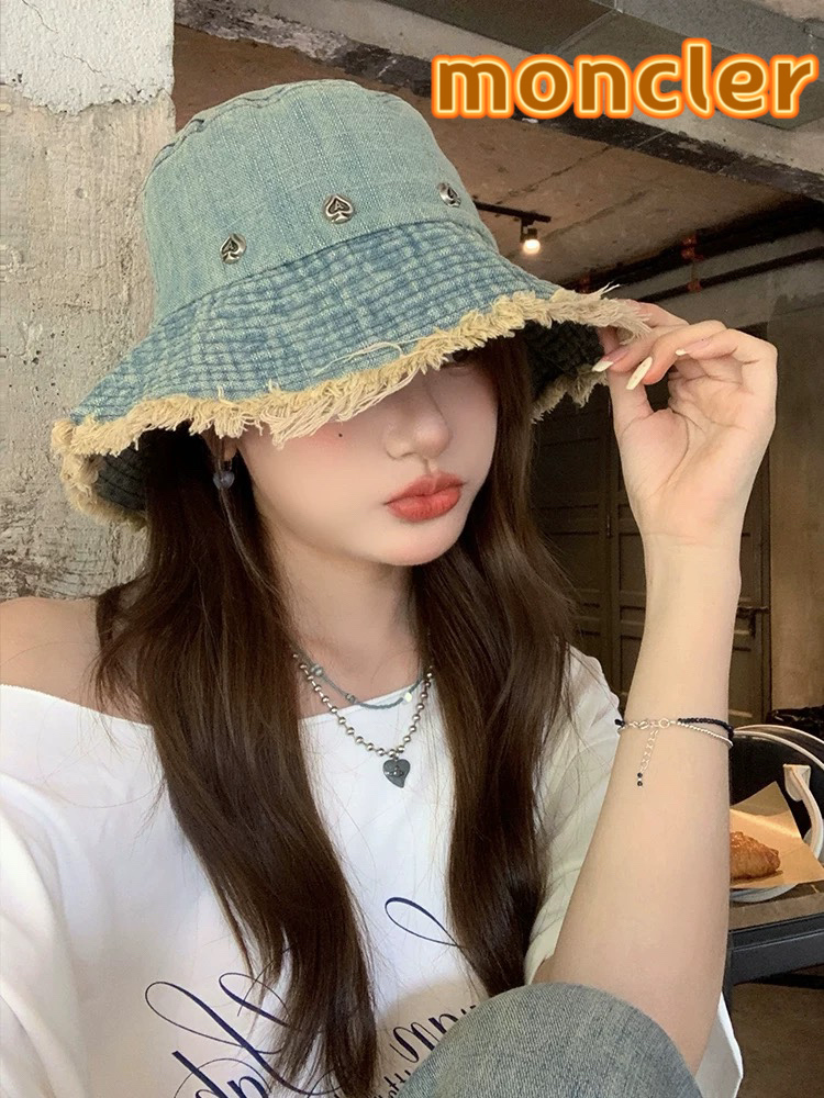  Moncler蒙口2025新款牛仔渔夫帽，经典流行款，质量超赞，