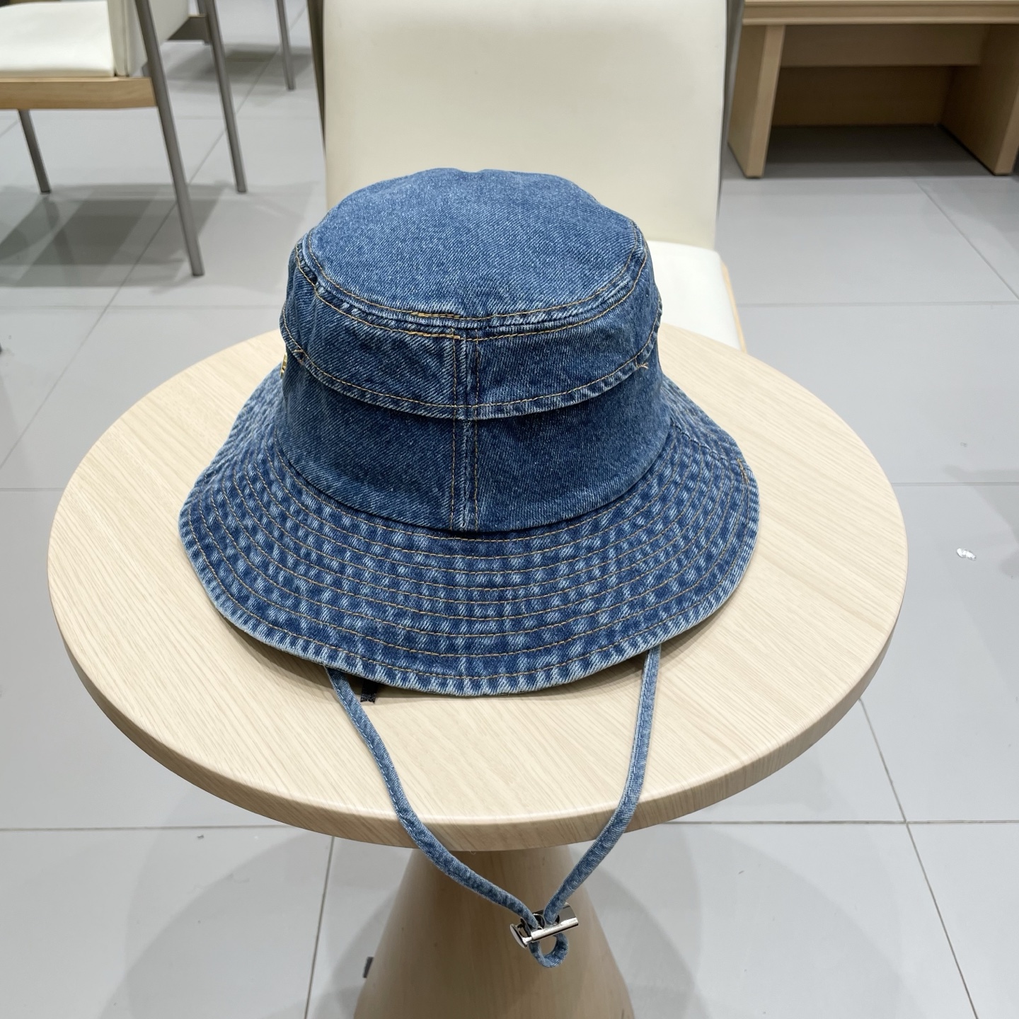 上新！路易威登 LouisVuitton日系复古水洗牛仔渔夫帽子女新款百搭显脸小大头围情侣水桶帽男生