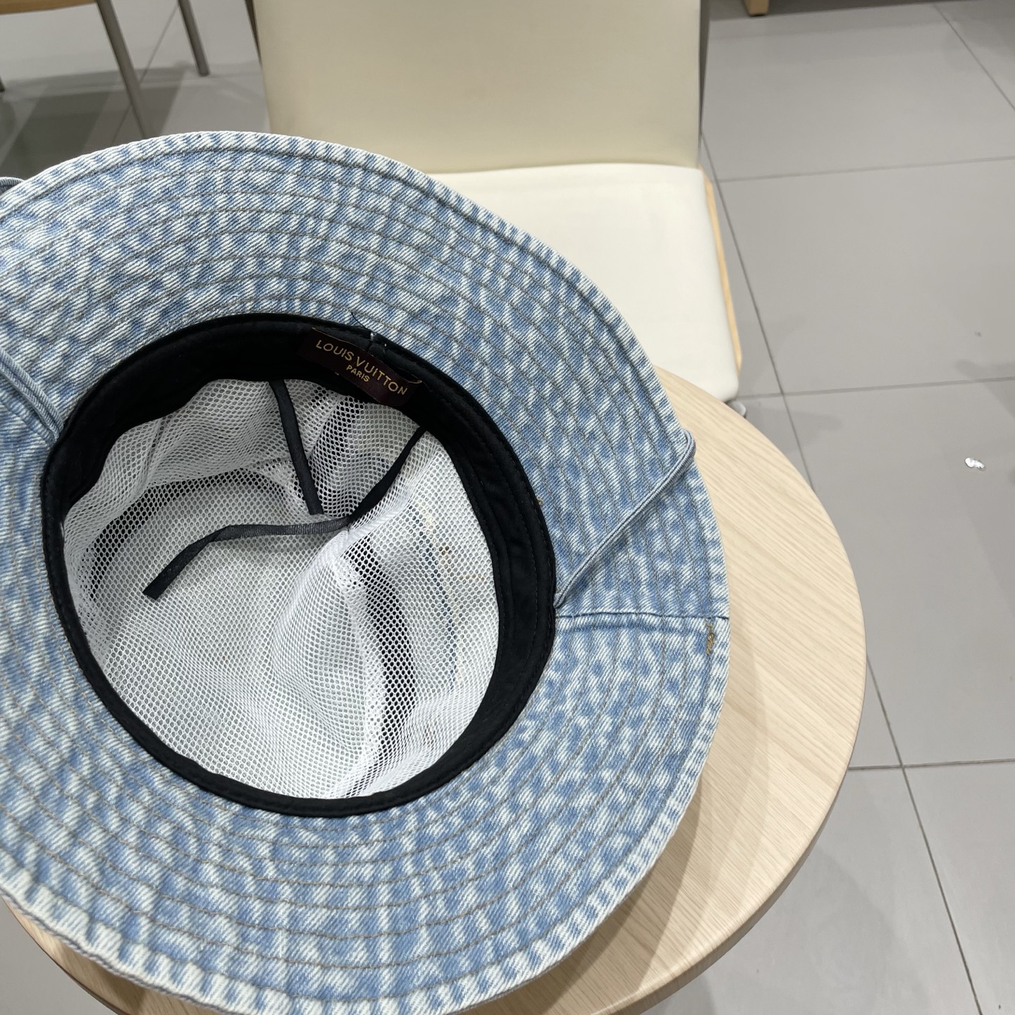  上新！路易威登 LouisVuitton日系复古水洗牛仔渔夫帽子女新款百搭显脸小大头围情侣水桶帽男生