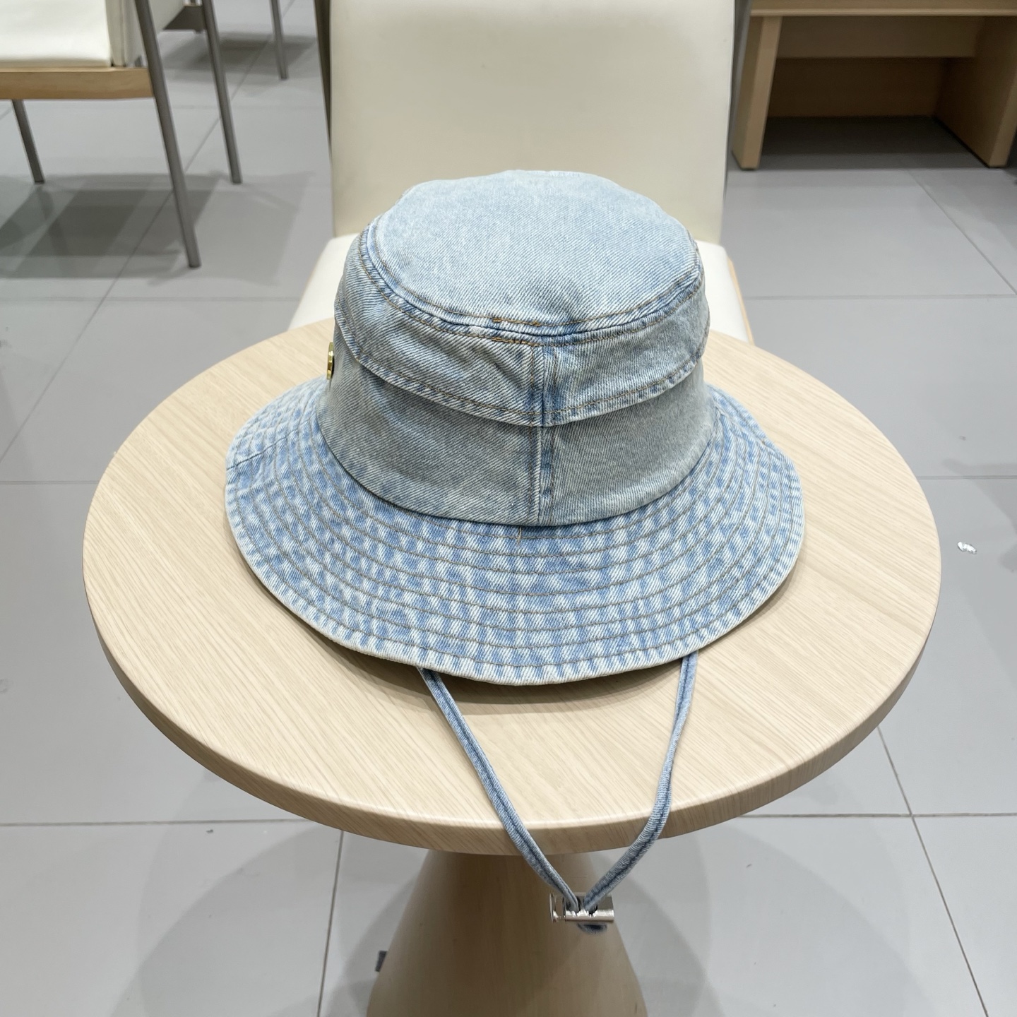  上新！路易威登 LouisVuitton日系复古水洗牛仔渔夫帽子女新款百搭显脸小大头围情侣水桶帽男生