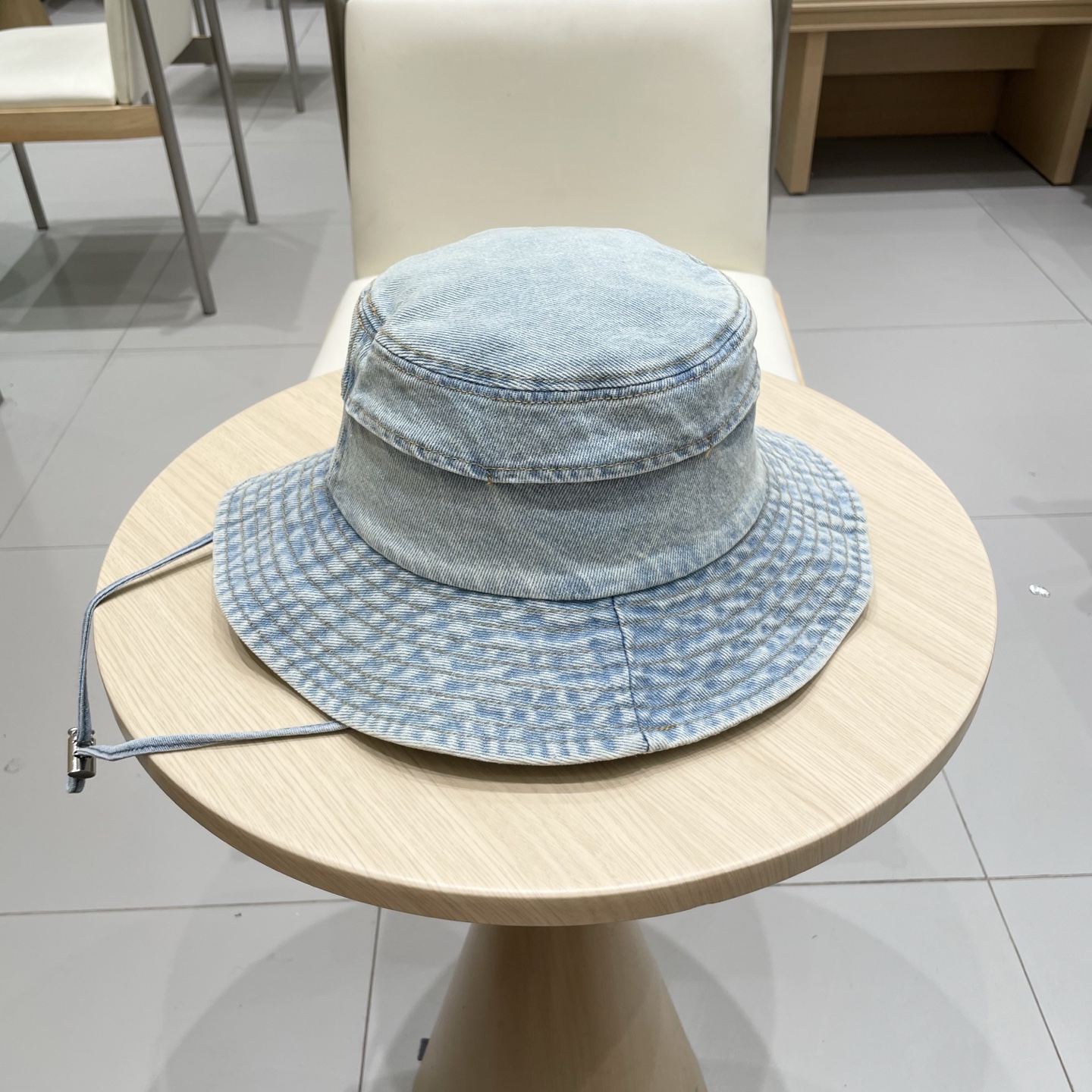  上新！路易威登 LouisVuitton日系复古水洗牛仔渔夫帽子女新款百搭显脸小大头围情侣水桶帽男生