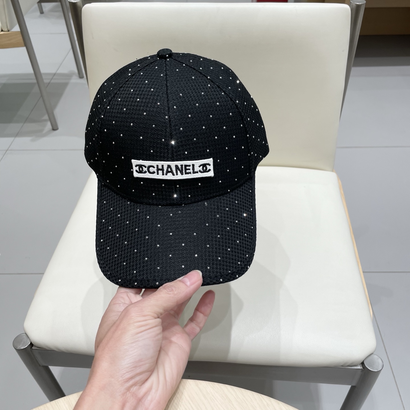  香奈儿CHANEL 2025新品点钻棒球帽，小香经典简约，时尚休闲设计 跑量新品