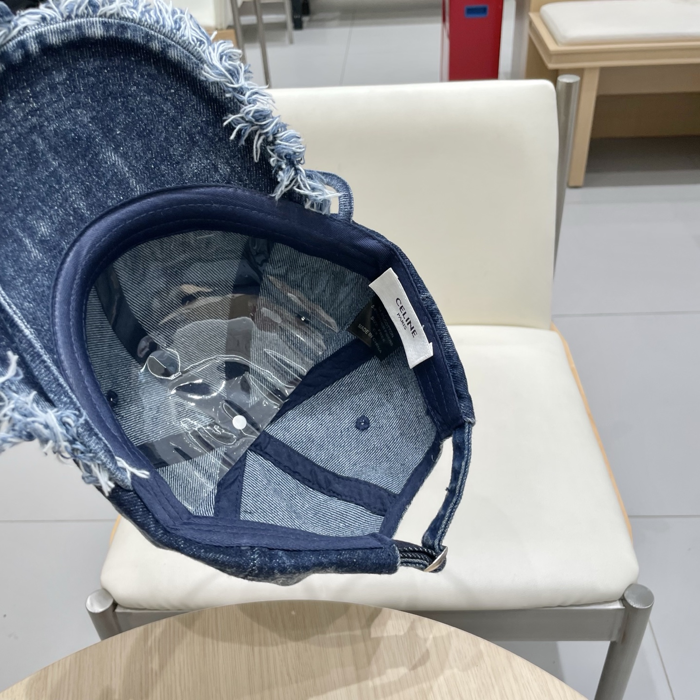  塞琳celine牛仔鸭舌帽子女洗水做旧毛边棒球帽时尚个性百搭帽子男