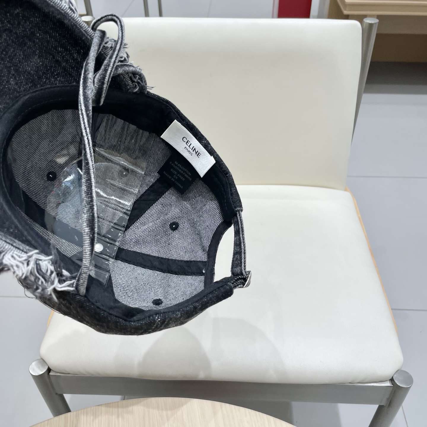  塞琳celine牛仔鸭舌帽子女洗水做旧毛边棒球帽时尚个性百搭帽子男