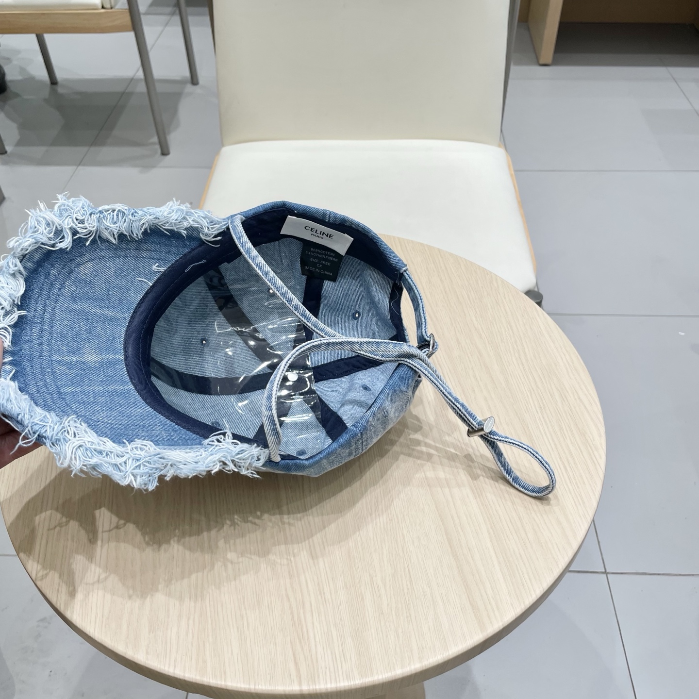  塞琳celine牛仔鸭舌帽子女洗水做旧毛边棒球帽时尚个性百搭帽子男