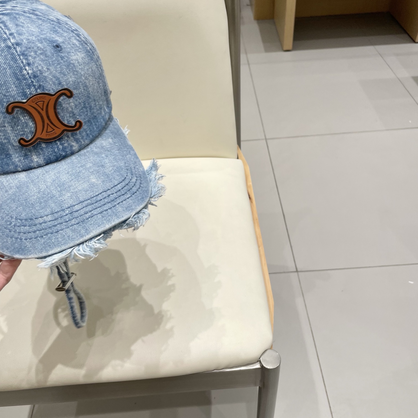  塞琳celine牛仔鸭舌帽子女洗水做旧毛边棒球帽时尚个性百搭帽子男