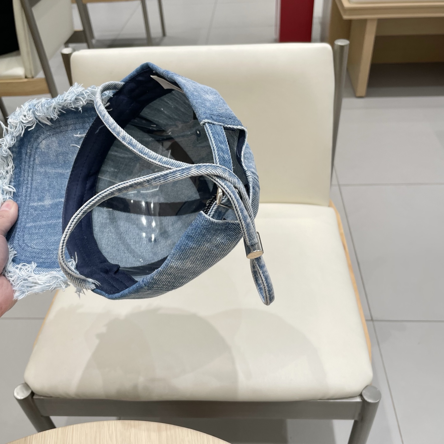  塞琳celine牛仔鸭舌帽子女洗水做旧毛边棒球帽时尚个性百搭帽子男