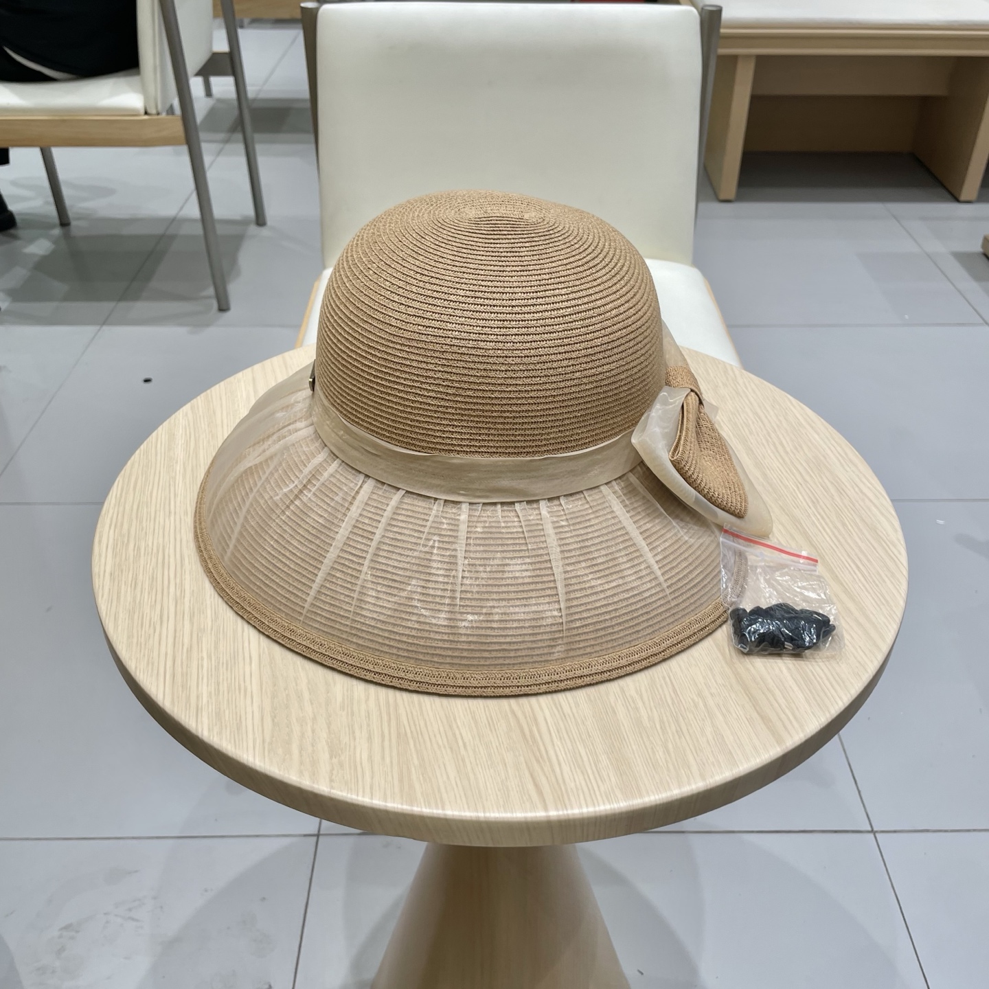 [Prada Hats]Prada RADA new Korean style bow sunshade hat foldable sunscreen ha